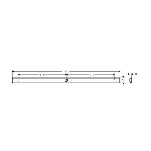 HANSGROHE WALLSTOIS DUVAR CUBUGU 70CM SATIN BEYAZ 27904700