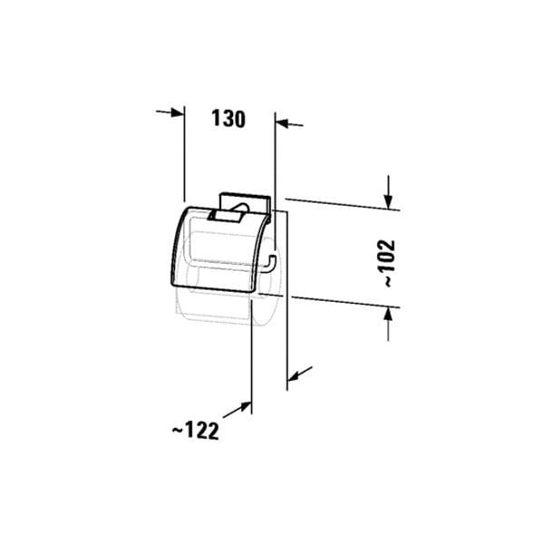 DURAVIT KARREE TUVALET KAGITLIGI KROM 0099551000