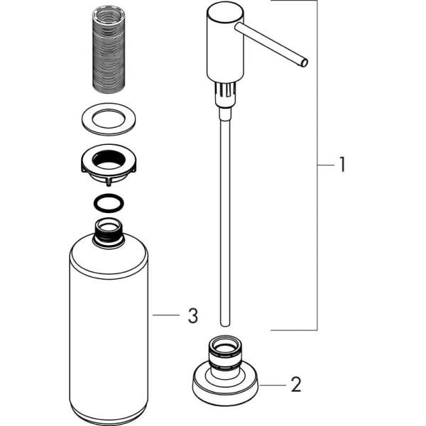 HANSGROHE A51 SIVI SABUNLUK EVIYE ANKASTRE KROM 40448000