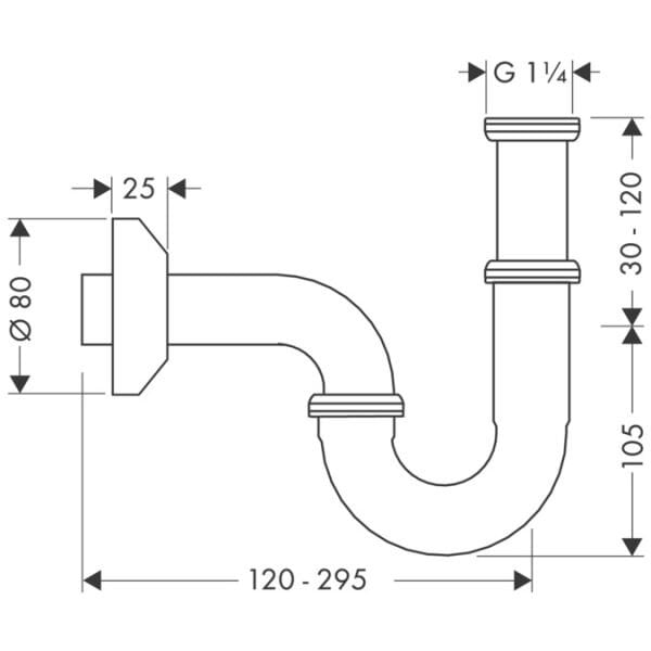 HANSGROHE UNIVERSAL SIFON S BORU KOLAY MONTAJ 53010000
