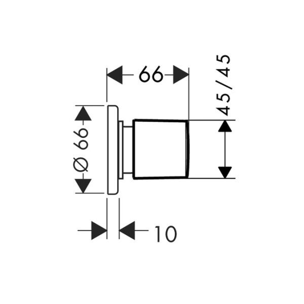 HANSGROHE METRIS ANKASTRE ACMA KAPAMA VALFI  KROM 31677000