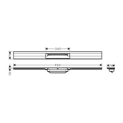 HANSGROHE RAINDRAIN FLEX DUS KANALI 90CM KESILEBILIR DUVARA MONTAJ SATIN BEYAZ 56052700