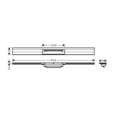 HANSGROHE RAINDRAIN FLEX DUS KANALI 90CM KESILEBILIR DUVARA MONTAJ SATIN BEYAZ 56052700