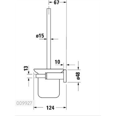 DURAVIT D-CODE TUVALET FIRCALIK KROM 0099271000