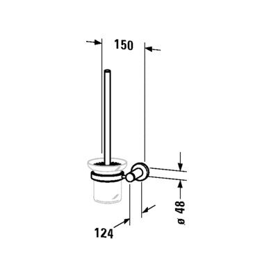 DURAVIT D-CODE TUVALET FIRCALIK KROM 0099271000