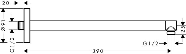 AXOR SHOWERSOLUTION DUS DIRSEGI 360MM KROM 26431000