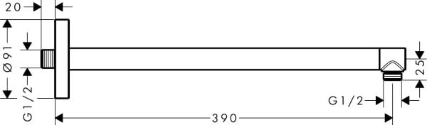 AXOR SHOWERSOLUTION DUS DIRSEGI 360MM KROM 26431000
