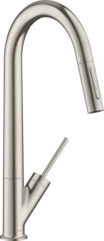 AXOR STARCK EVIYE BATARYASI TEK KOLLU 270 SPIRALLI PASLANMAZ CELIK 10821800