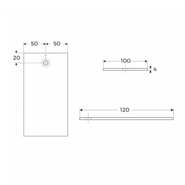 GEBERIT OLONA TEKNE DIKDORTGEN 120*100 550.765.00.1