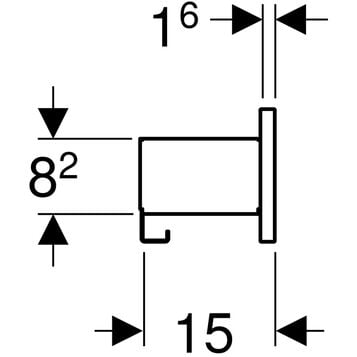 GEBERIT SMYLE SQUARE DUVAR RAFI KARE CEVIZ 45*15*15 CM 500.362.JR.1