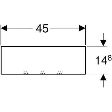 GEBERIT SMYLE SQUARE DUVAR RAFI KARE CEVIZ 45*15*15 CM 500.362.JR.1