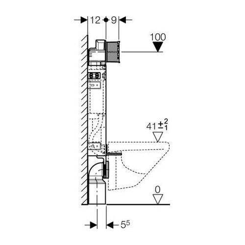 GEBERIT SIGMA GOMME REZERVUAR 12 CM KOMBOFIX 110.340.00.5