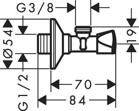 HANSGROHE UNIVERSAL ARA MUSLUK E G 3/8 CIKIS 13902000