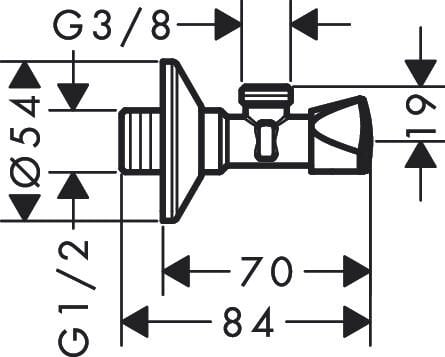 HANSGROHE UNIVERSAL ARA MUSLUK E G 3/8 CIKIS 13902000
