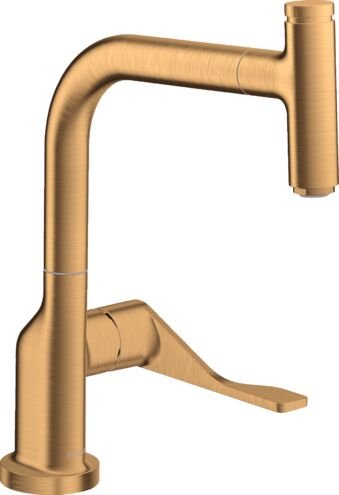 AXOR CITTERIO EVIYE BATARYASI TEK KOLLU 230 SELECT SPIRALLI MAT ALTIN OPTIK 39861250