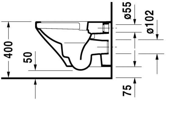 DURAVIT DURASTYLE ASMA KLOZET RIMLESS 2538390075