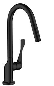 AXOR CITTERIO EVIYE BATARYASI TEK KOLLU 250 CEKILEBILIR EL DUSLU SATIN SIYAH 39835670