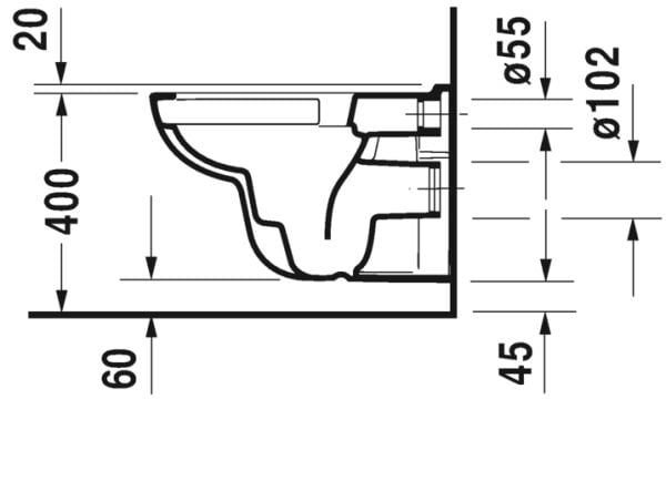 DURAVIT D-CODE ASMA KLOZET RIMLESS 25703900752
