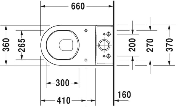DURAVIT STARCK 3 TAKIM KLOZET (REZERVUAR VE KAPAK HARIC) 0128390075