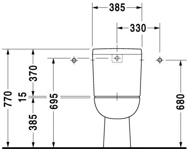 DURAVIT D-CODE TAKIM KLOZET (REZERVUAR VE KAPAK HARIC) 2111310075
