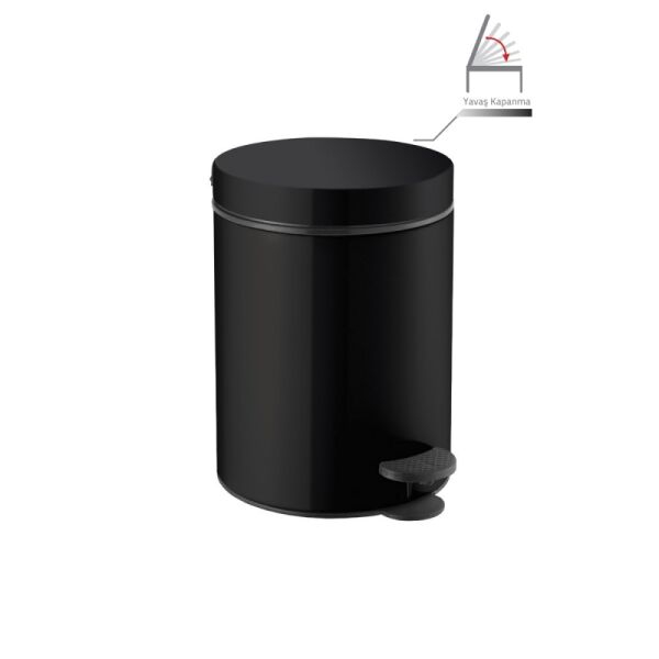 SANCO SANCO COP KOVASI PEDALLI 5 LT MAT SIYAH 90680-M116