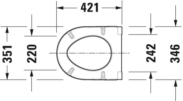DURAVIT STARCK 3 KLOZET KAPAGI AMORTISORLU 0063890095
