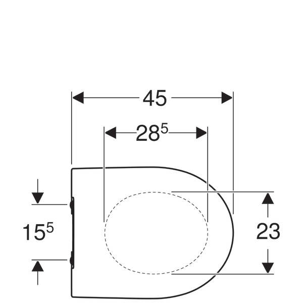 GEBERIT ICON SLIM KLOZET KAPAGI YAVAS KAPANIR 574950000