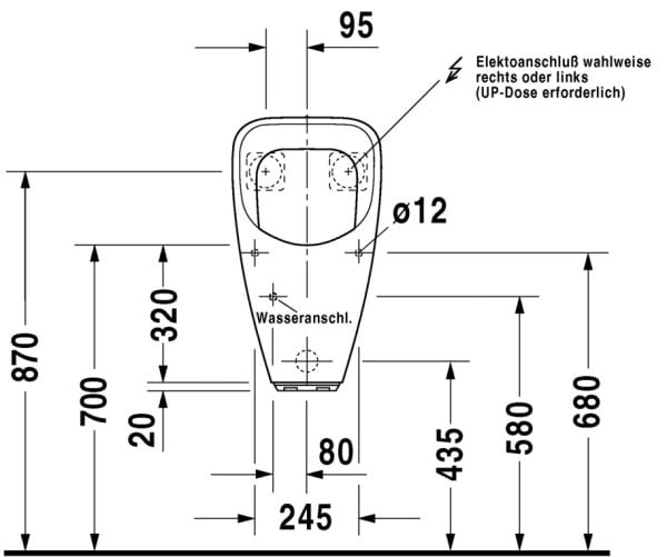 DURAVIT UTRONIC PISUAR 0830370093