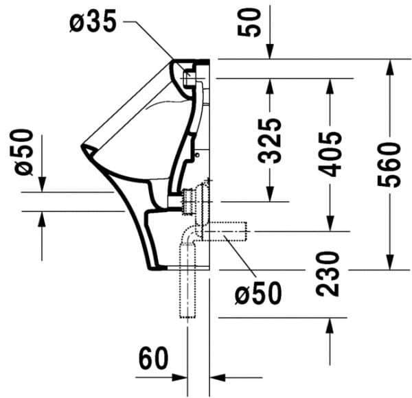 DURAVIT DURASTYLE PISUVAR 2804300007