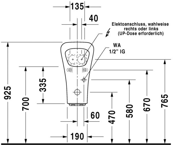 DURAVIT DURASTYLE PISUVAR 2804310093