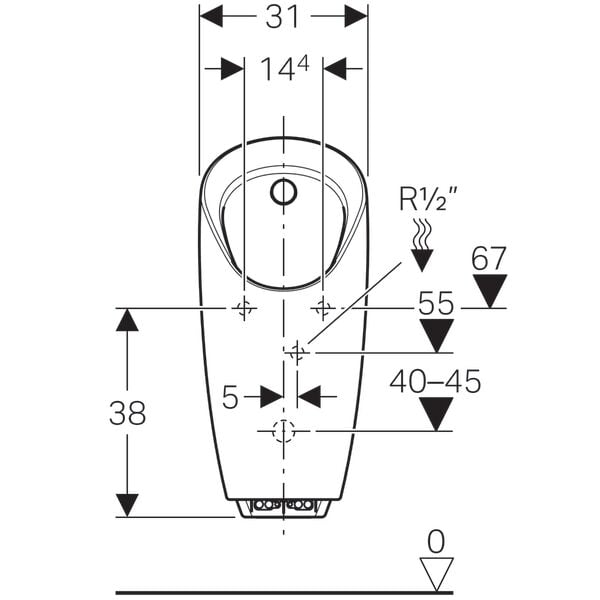GEBERIT PREDA PISUVAR KOMPLE ENTEGRE KONTROLLU PILLI 116.073.00.1