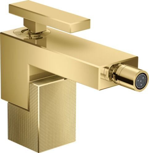 AXOR EDGE TEK KOLLU BIDE BATARYASI BAS-AC GIDER SETI PARLAK ALTIN 46211990