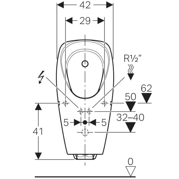 GEBERIT TAMINA PISUVAR KOMPLE ENTEGRE KONTROLLU ELEKTRIKLI 116.142.00.1